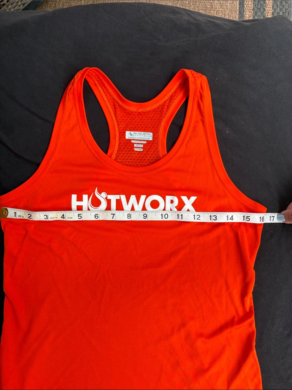 HOTWORX Augusta Sportswear Bright Orange Racerback Tank NWOT - Picture 7 of 9